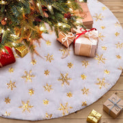 90cm Christmas Tree Skirt in Gold and Silver Print for Festive Tree Base Decoration available in Nairobi, Kenya