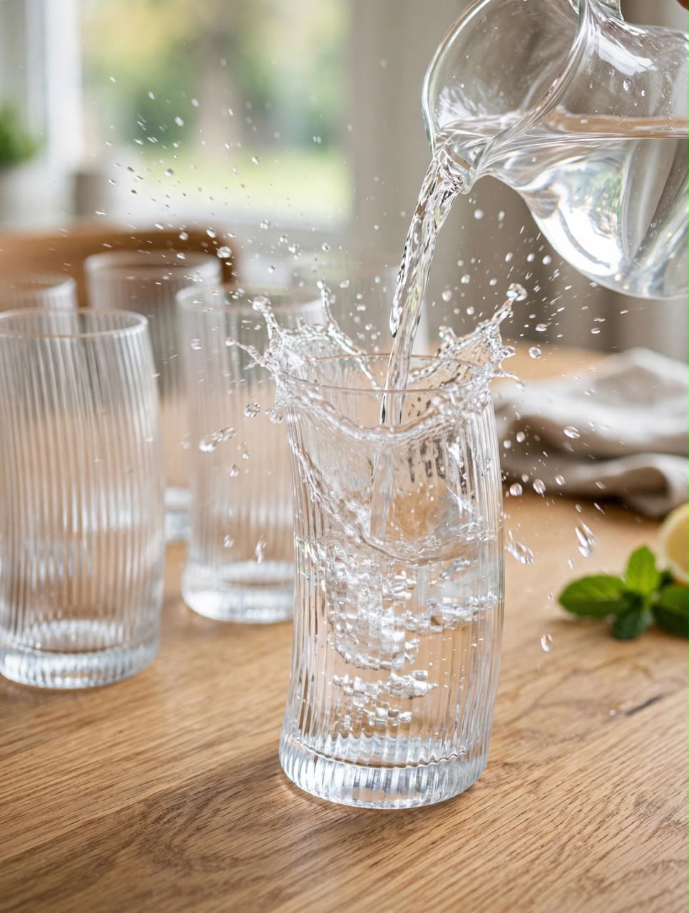 6 Piece Ribbed Penguin Horny Glass Set