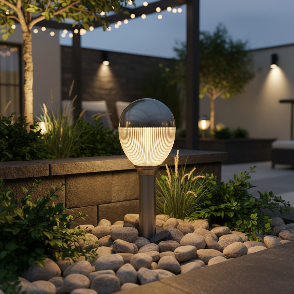 Contemporary LED Bollard Light LL 201P-0400-SS-WW
