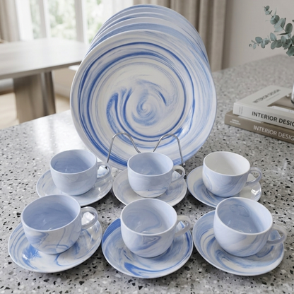 18 Piece dinner set for stylish everyday dining and entertaining guests