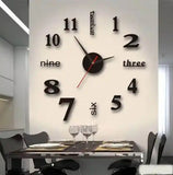 Acrylic Mirror Wall Clock with Pendulum