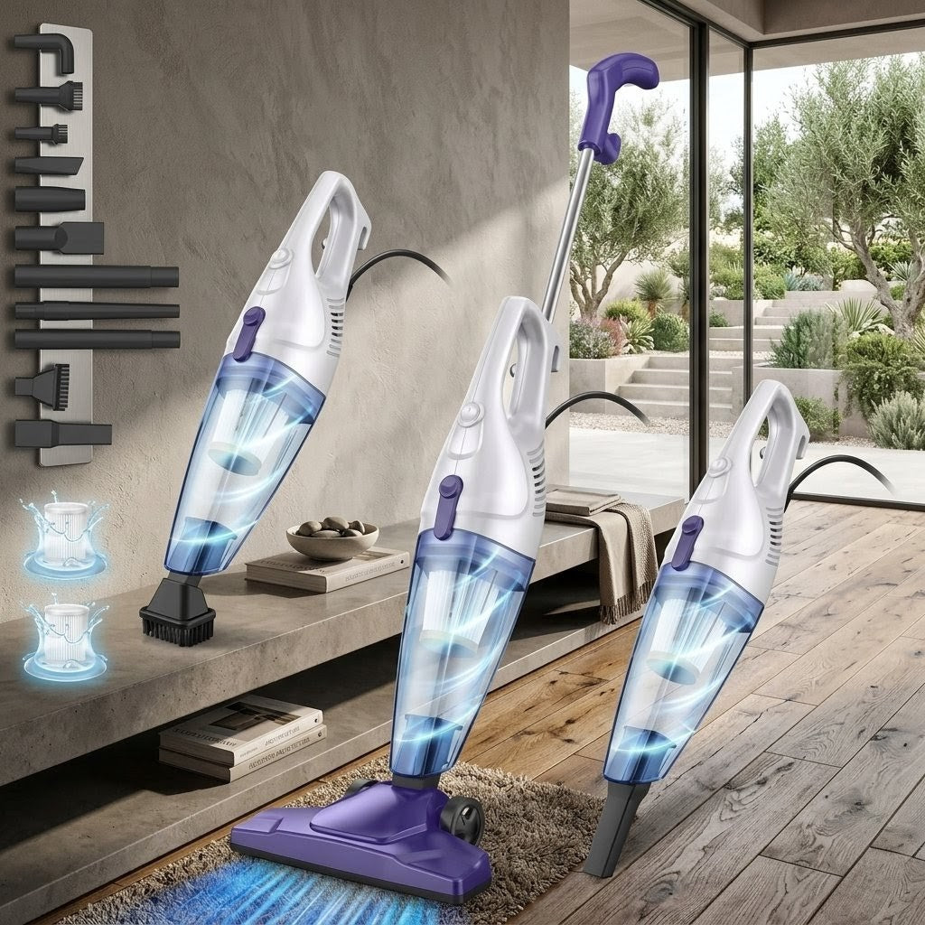 400W electric vacuum cleaner 2 in 1 upright and handheld with HEPA filter and strong suction. 🧹✨