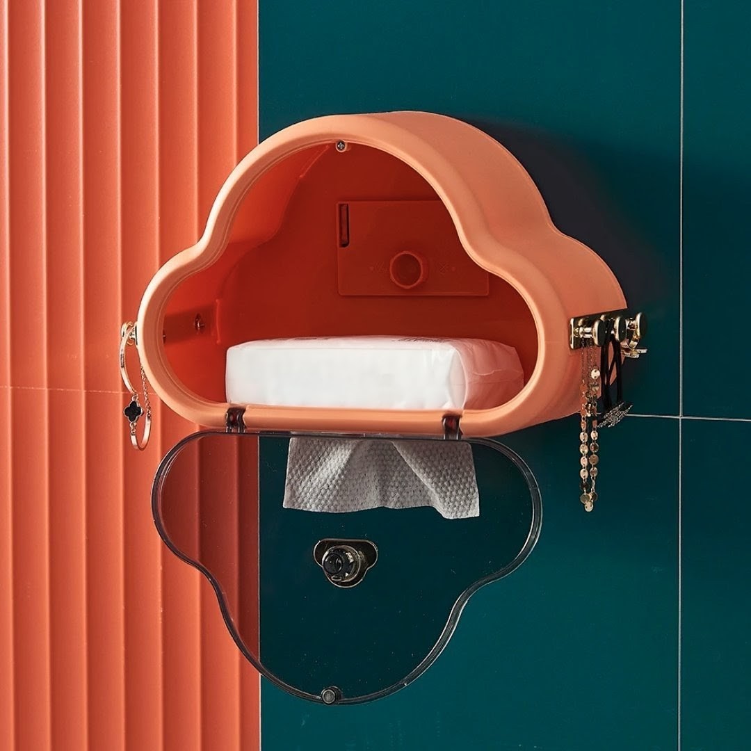 Cloud-Shaped Bathroom Organizer/Tissue Serviette Holder