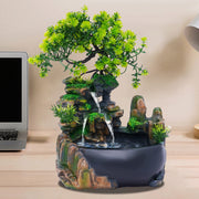 Resin rockery indoor water fountain designed as a decorative tabletop fountain with a natural stone style.