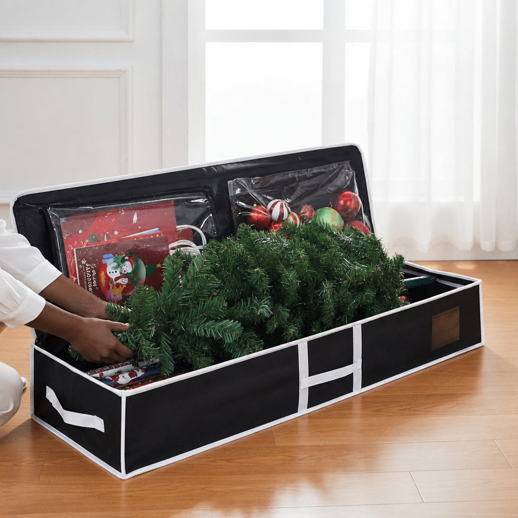 Waterproof artificial Christmas tree storage bag for holiday décor organisation