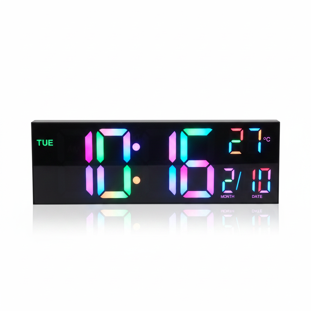 16-Inch LED Digital Alarm Clock- 38.9× 12.7× 3.0cm