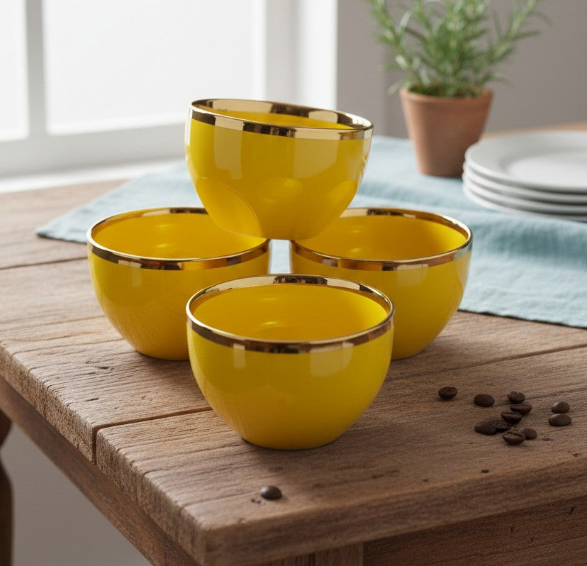 6Pcs Yellow Bowls