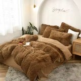 6Pc Velvet Plush Fluffy Duvet Set