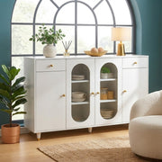1.4 metre modern minimalist buffet and storage cabinet for dining, office, living room, and household organization.