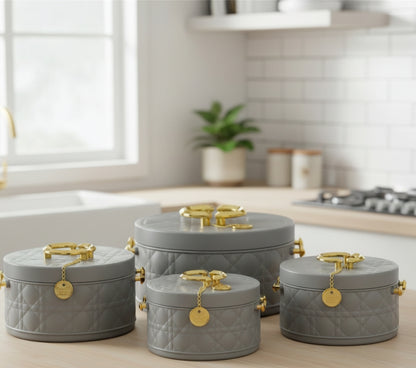 3Pcs Round Insulated Hotpots Set