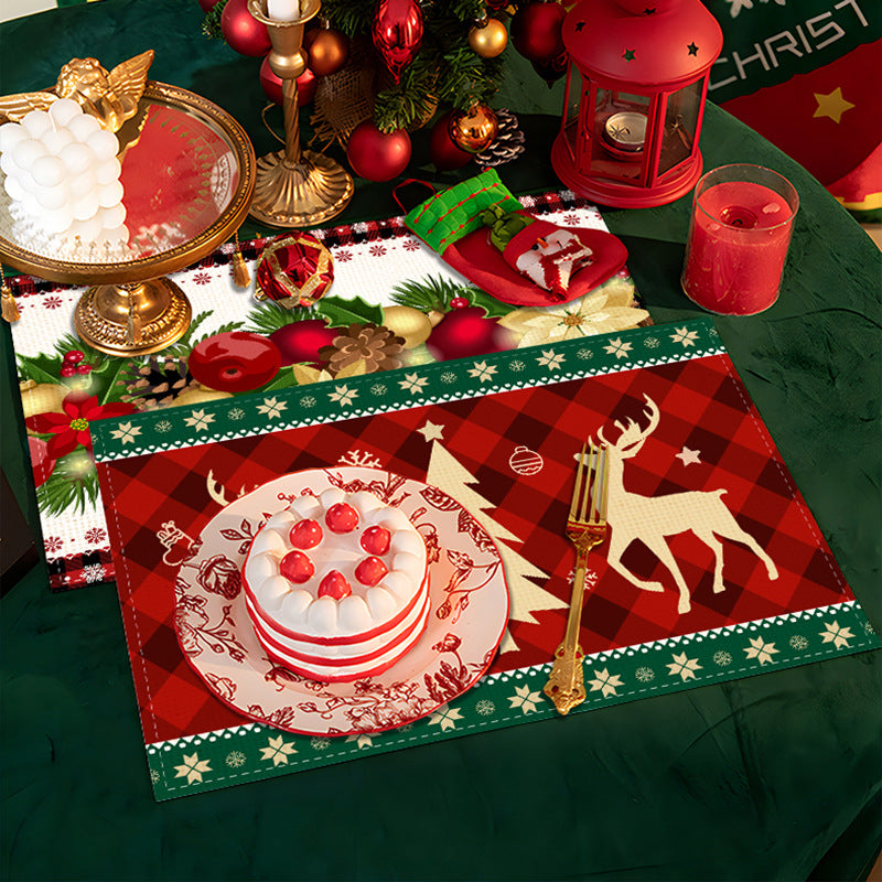 6Pcs Christmas Table Mats Set