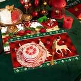 6Pcs Christmas Table Mats Set