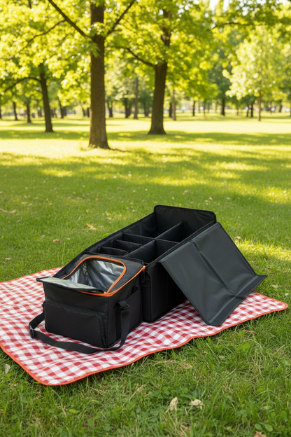 Car Trunk Organizer With Insulated Cooler Compartment
