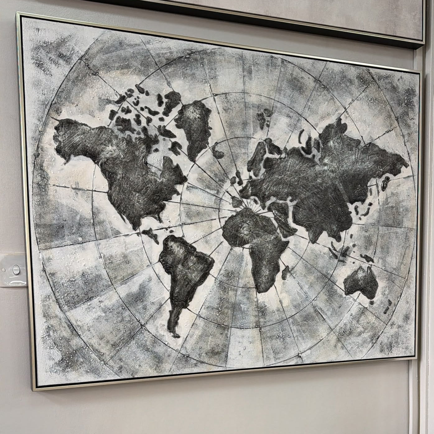 World Map Oil Painting
