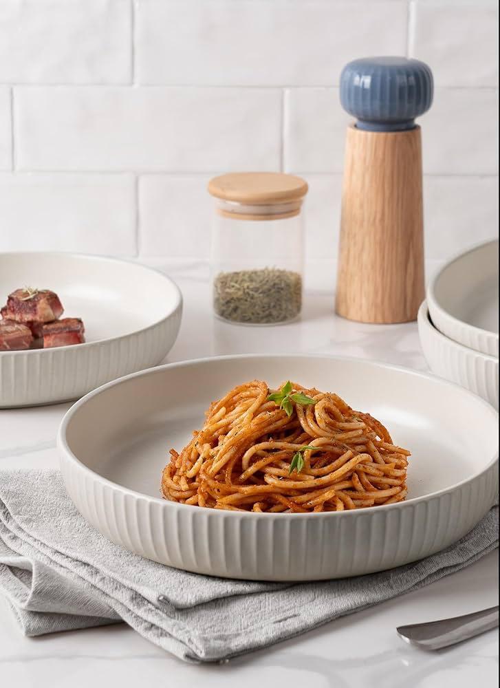 Ribbed Pasta Plate 9 Inches