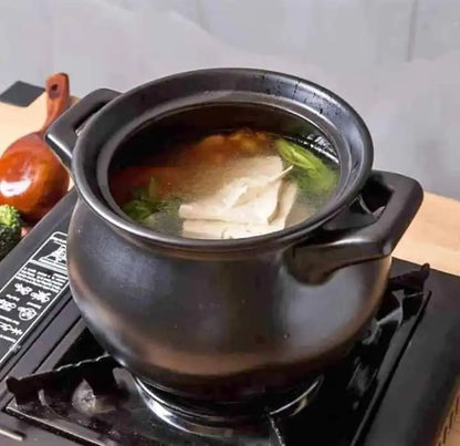 Black Ceramic Cooking Pot