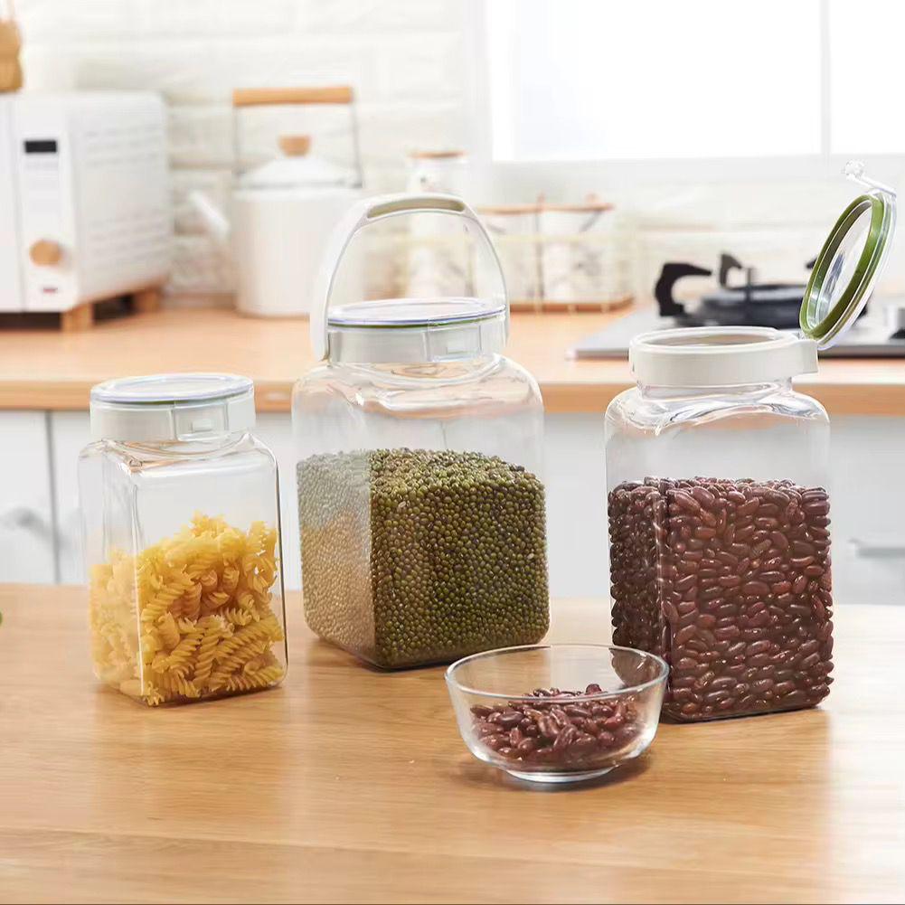 Airtight clear food and cereal storage container available in 2,700 ml and 2,500 ml