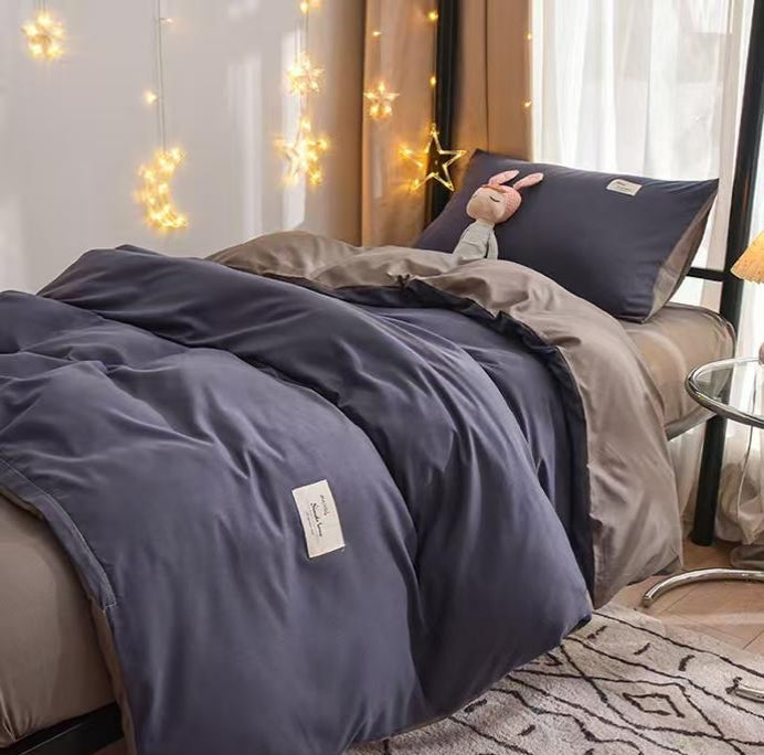 Complete bedding set with duvet cover, bedsheet, and two .