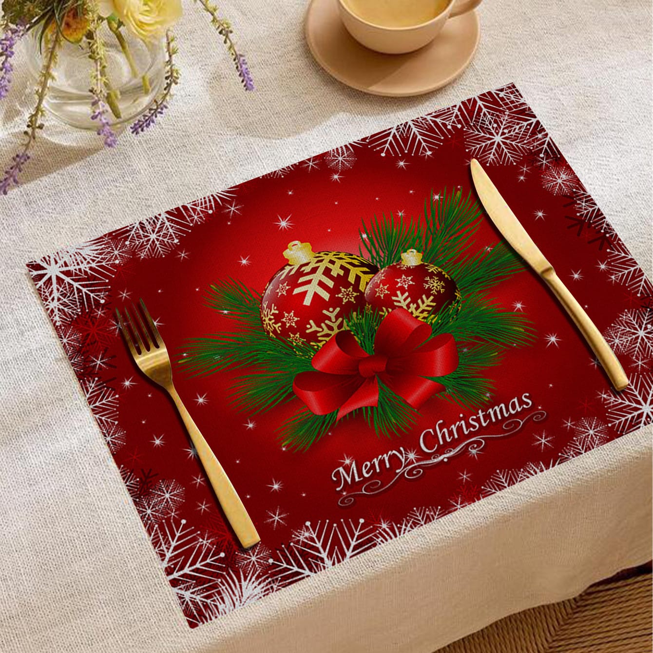 6pcs Christmas Themed Table Placemats / Table Mats