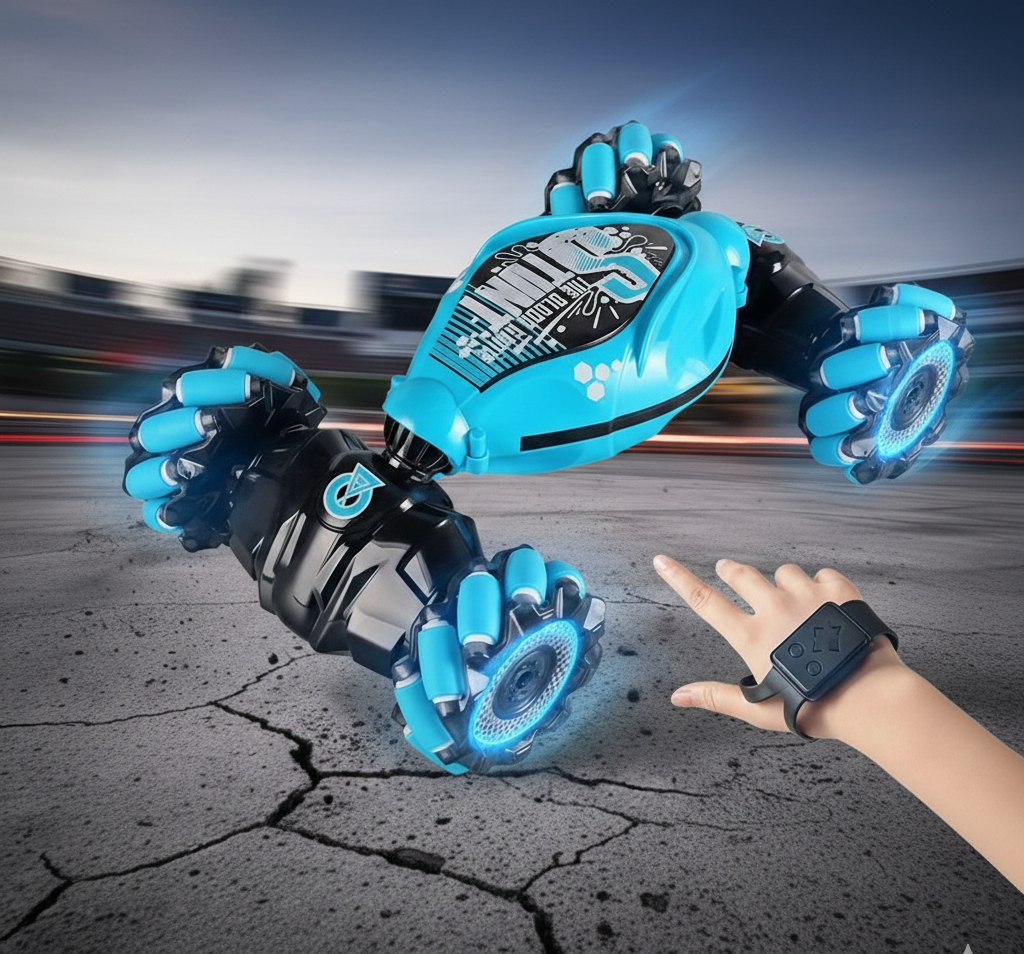 Rechargeable Stunt Car With Dual Remote Controls