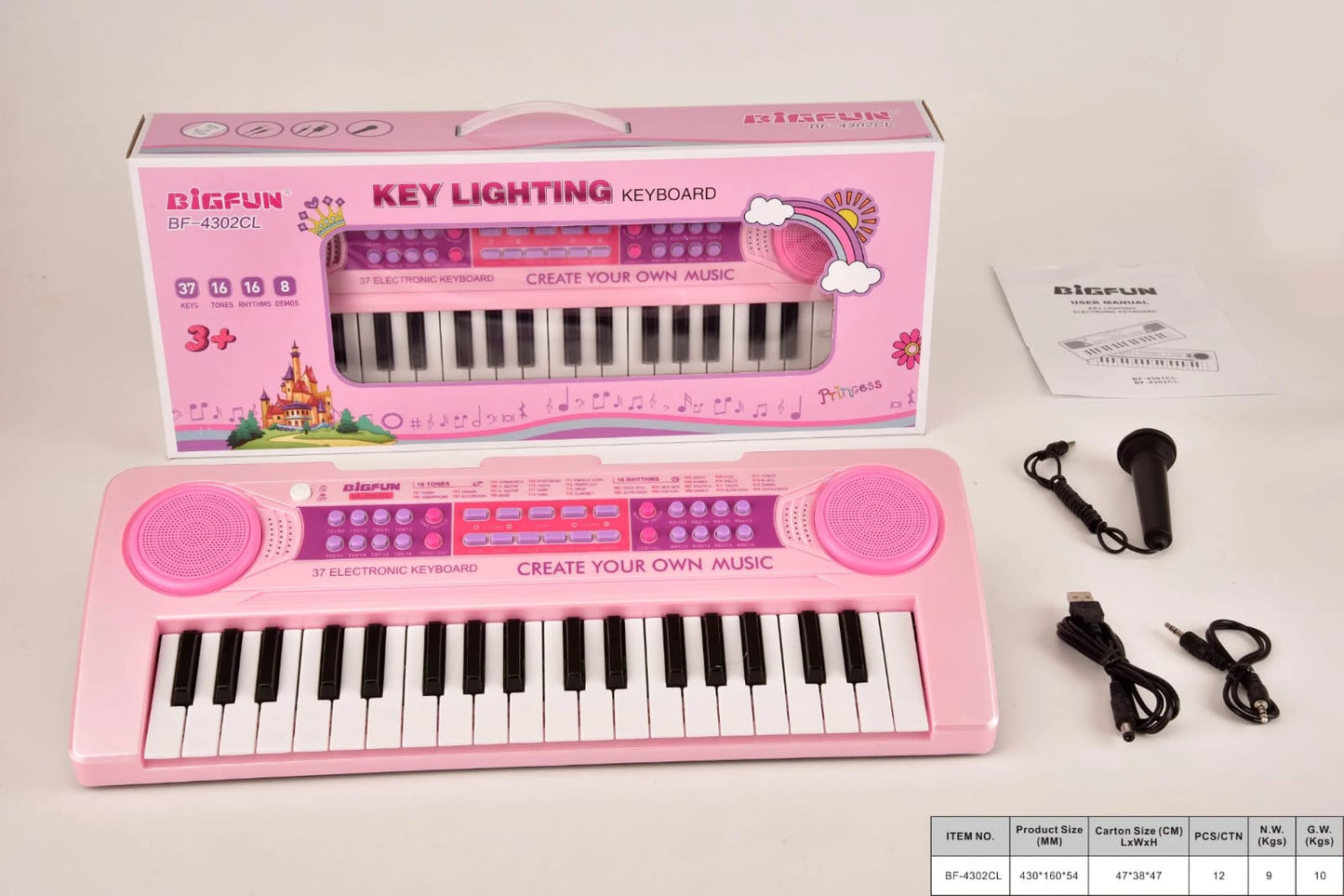 37-Key Rechargeable Keyboard