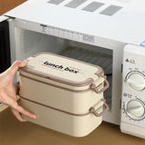 Double Layer Lunch Box With Insulated Lunch Bag