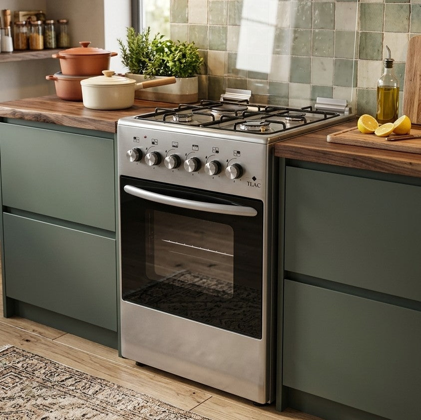 TLAC 50x50 Free Standing Cooker Inox with 3 Gas and 1 Electric Burner TLHA0095