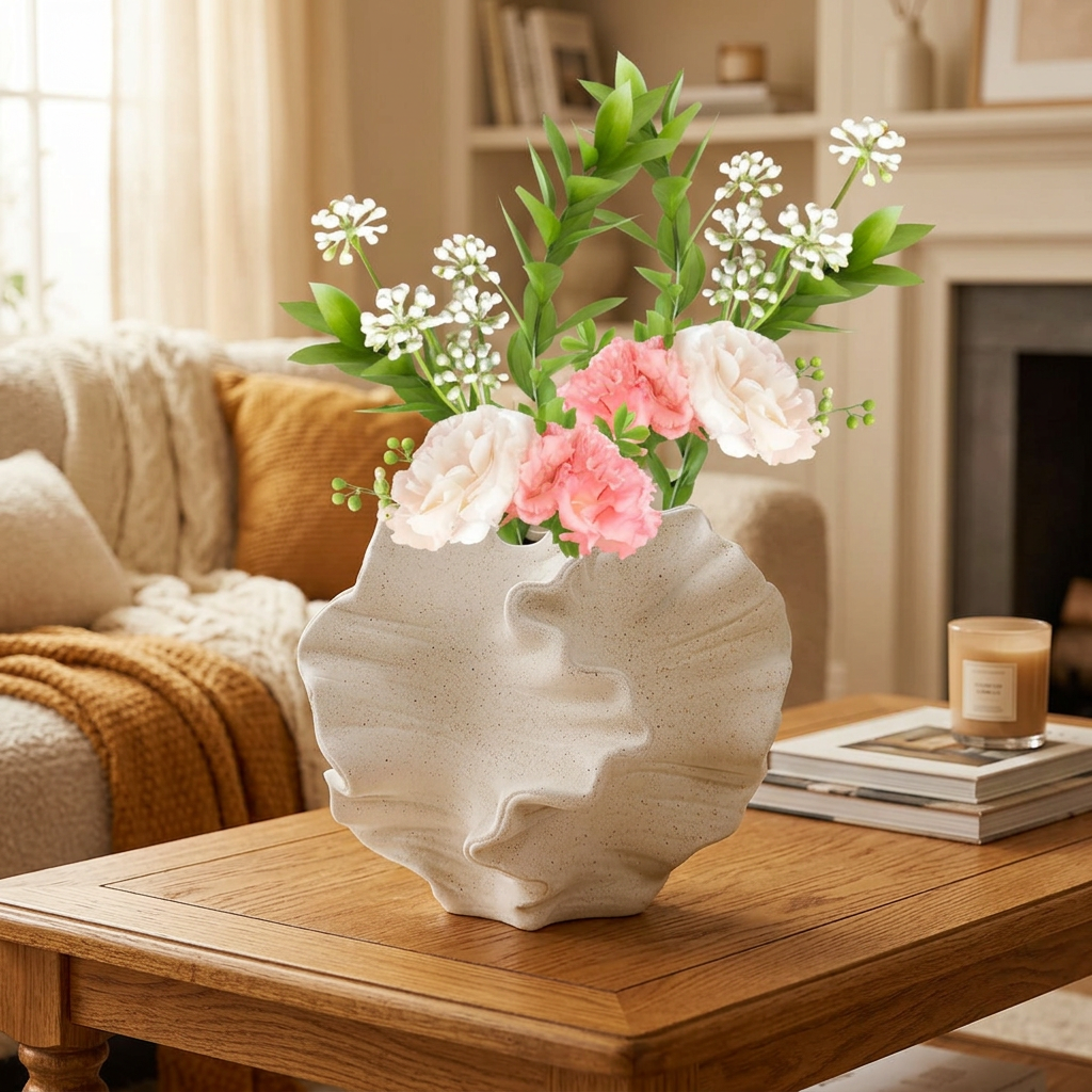 Handmade Ceramic Porcelain Kamran Decorative Home Accent Vase