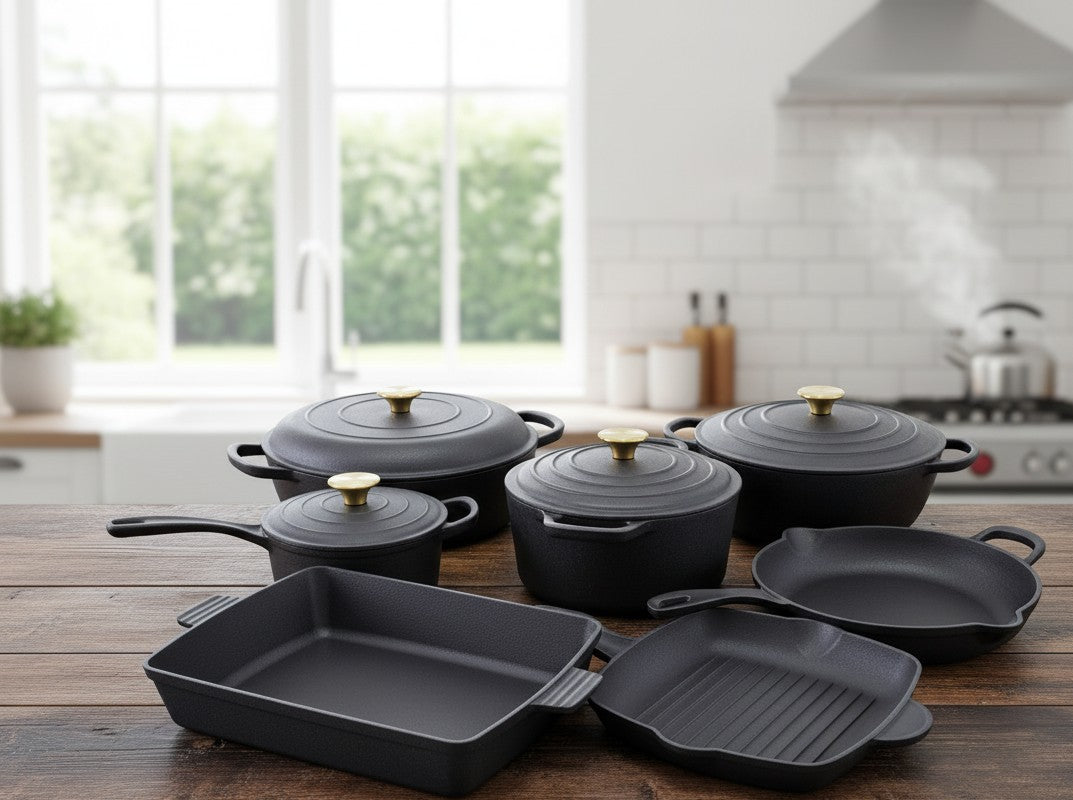 11-Piece Cast Iron Cookware Set