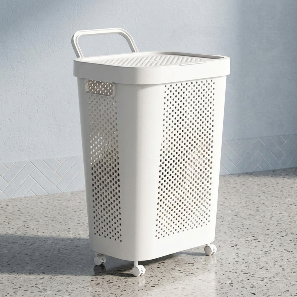 Rolling Laundry Hamper With Lid