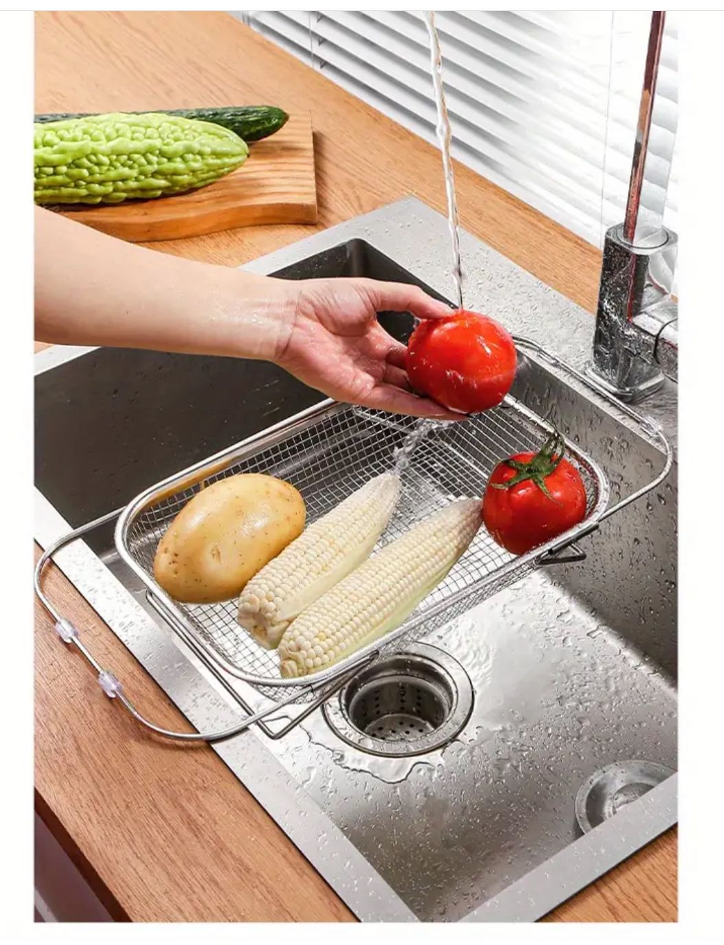 Expandable Over-The-Sink Colander