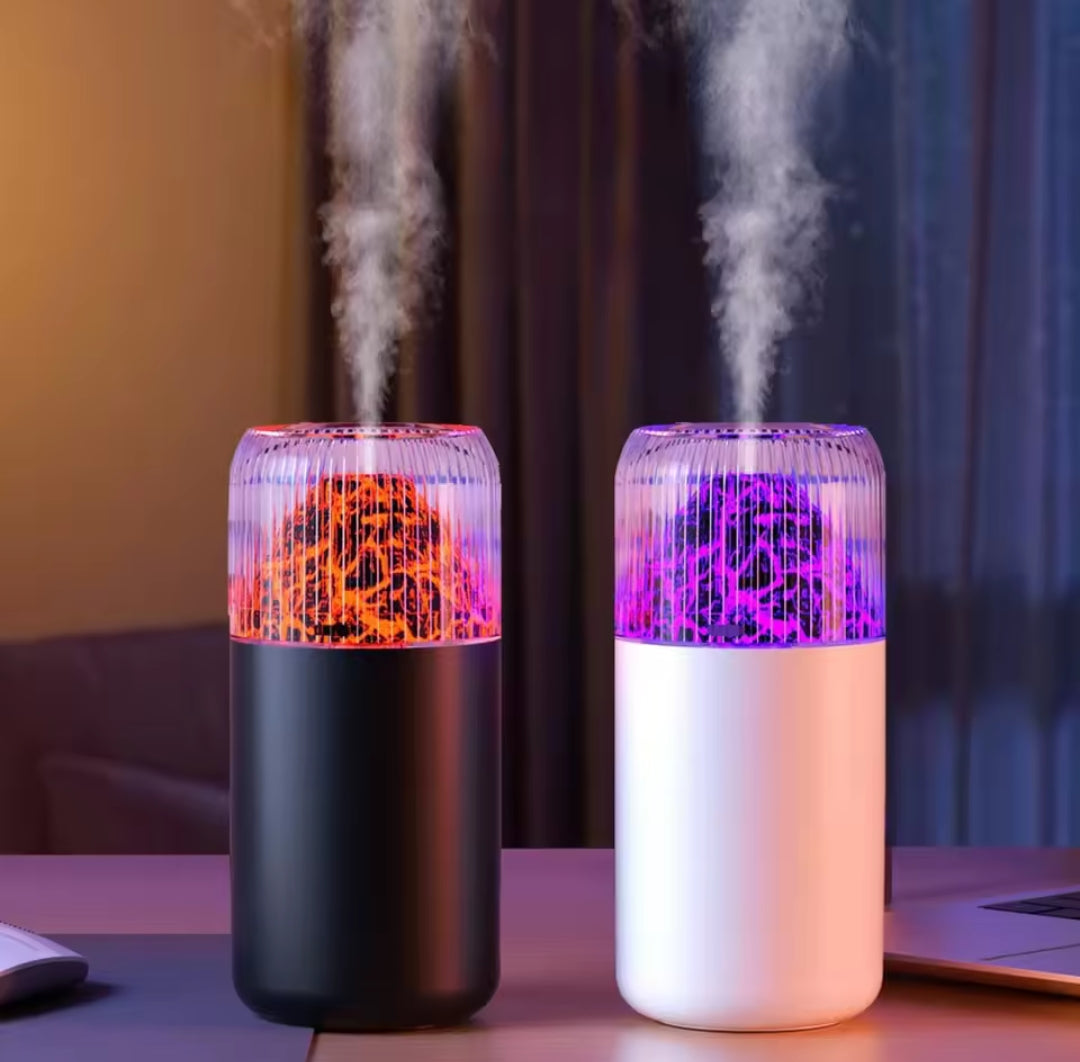Volcano USB Ultrasonic Humidifier in Black and White
