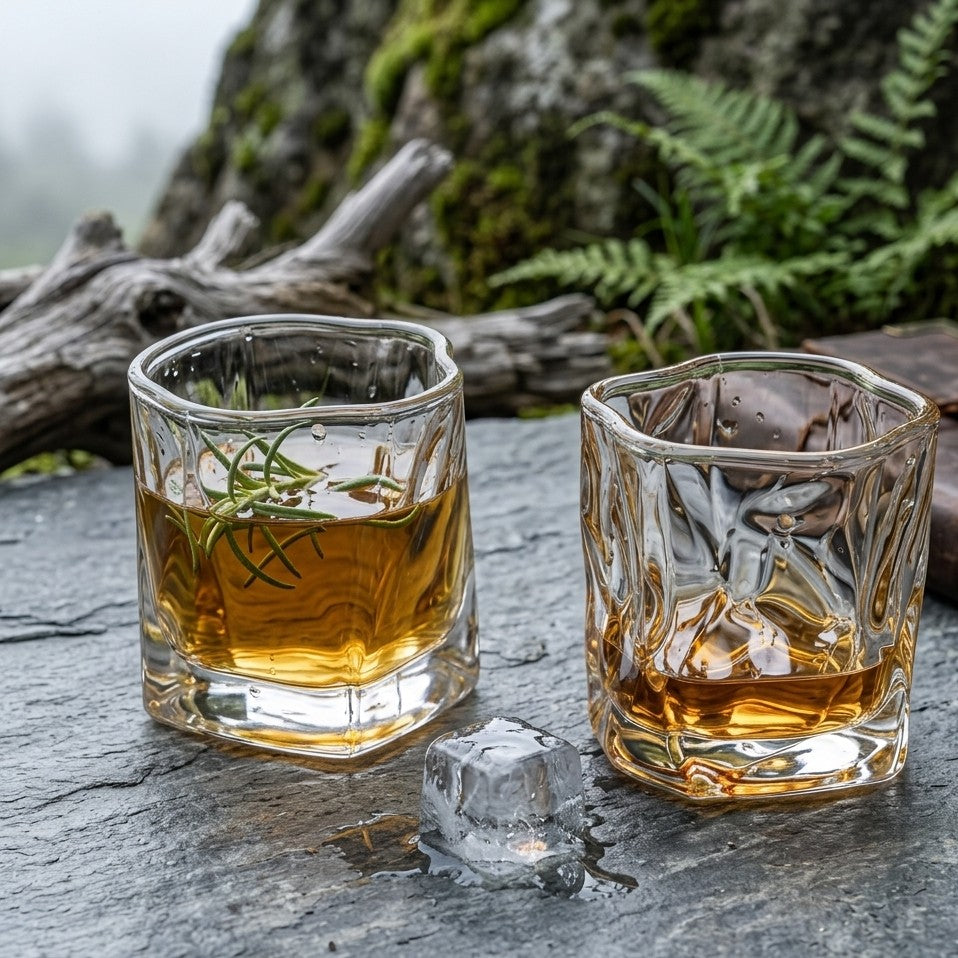 Wavey Short Glasses Set 6pcs 300ML Drinking Glasses