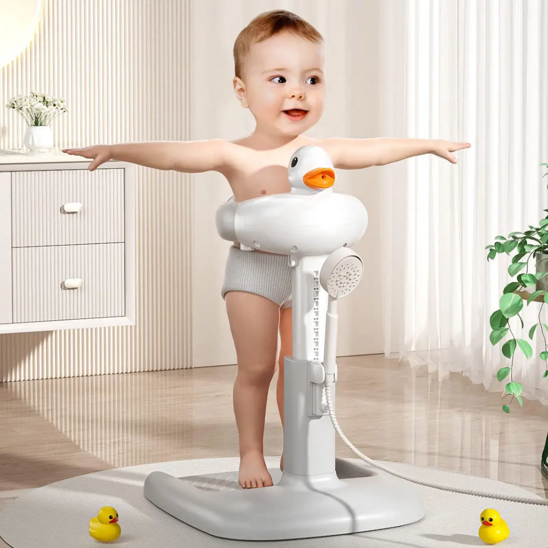 Duckling standing bath stand for toddlers