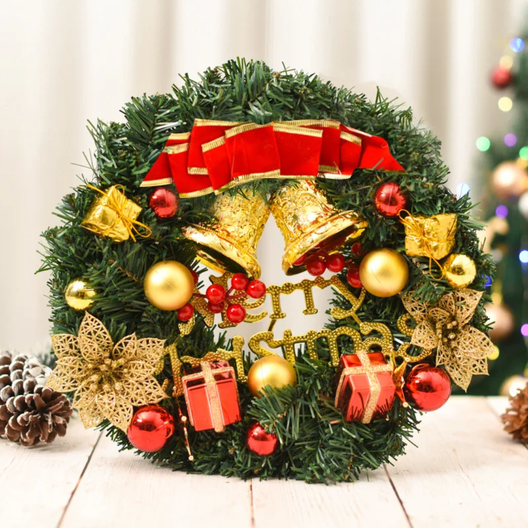 30cm Christmas Wreath with Lights