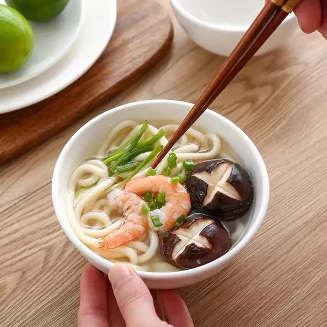 6Pcs White Bowl Set