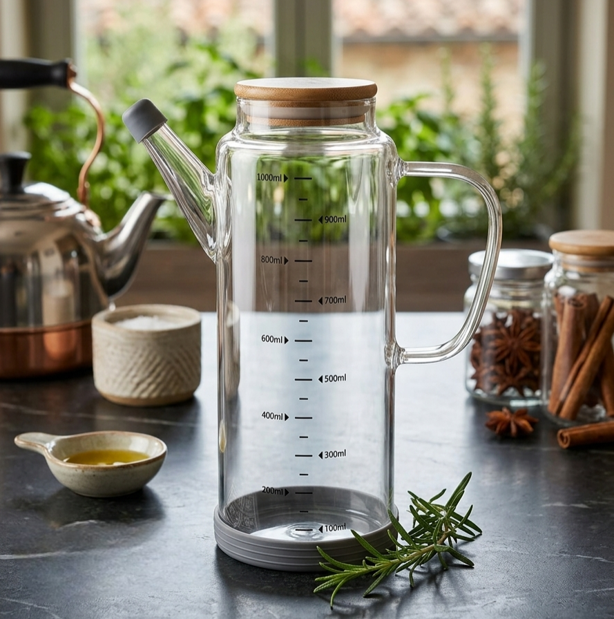 1L Glass Oil & Vinegar Dispenser