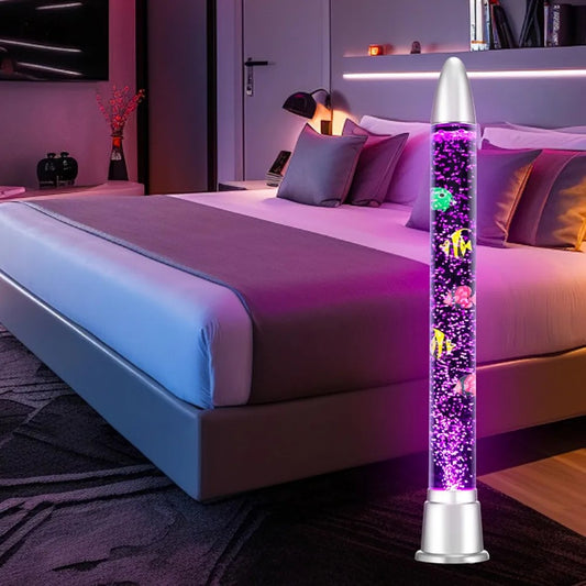Decor Water Bubble Fish Tube Floor Lamp