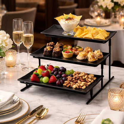 Dessert food display stand for pastries, fruits, and appetizers