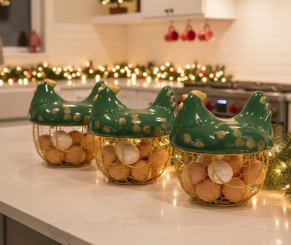 Egg Basket with Chicken Cover