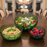 3Pcs Glass Salad and Fruit Bowl Set