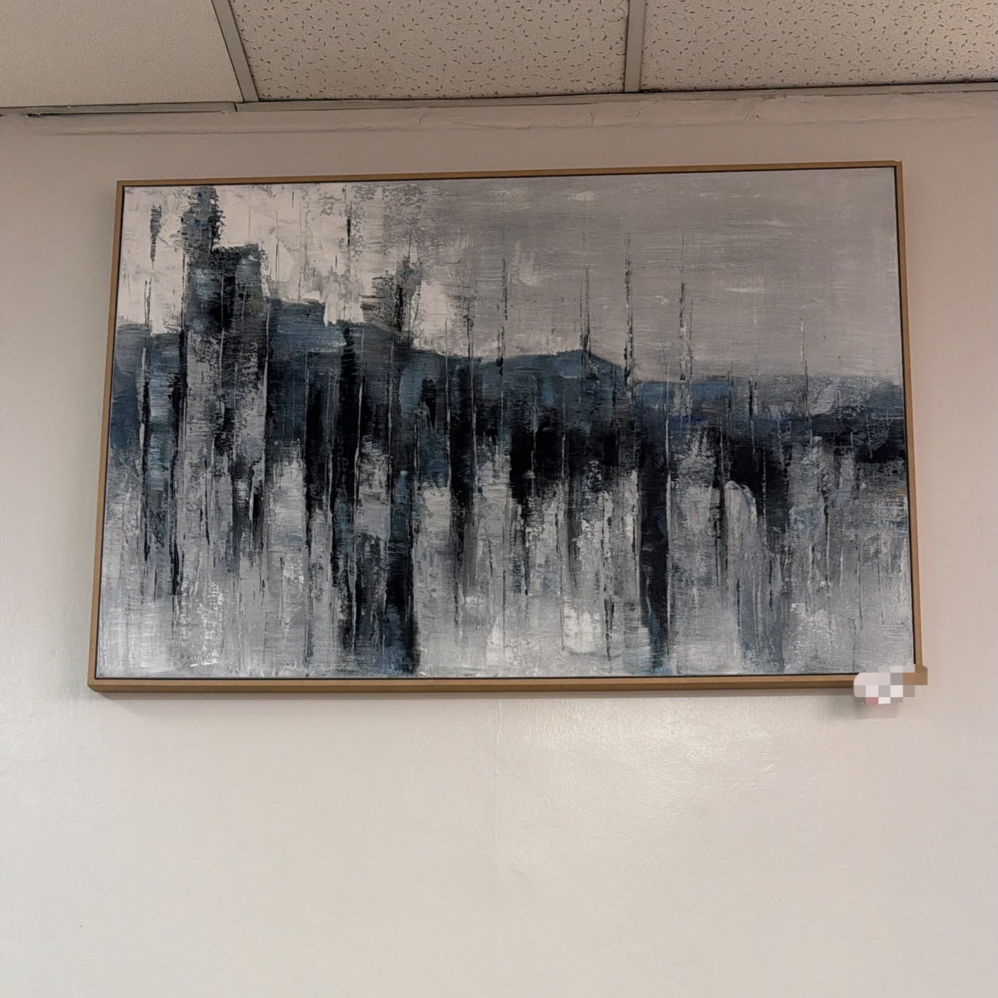 Framed Abstract Vertical Oil Painting Wall Art – 80 × 120 cm