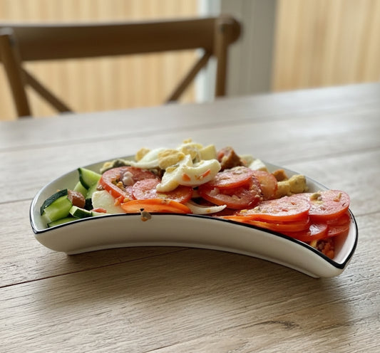 6Pcs Half Moon Plates