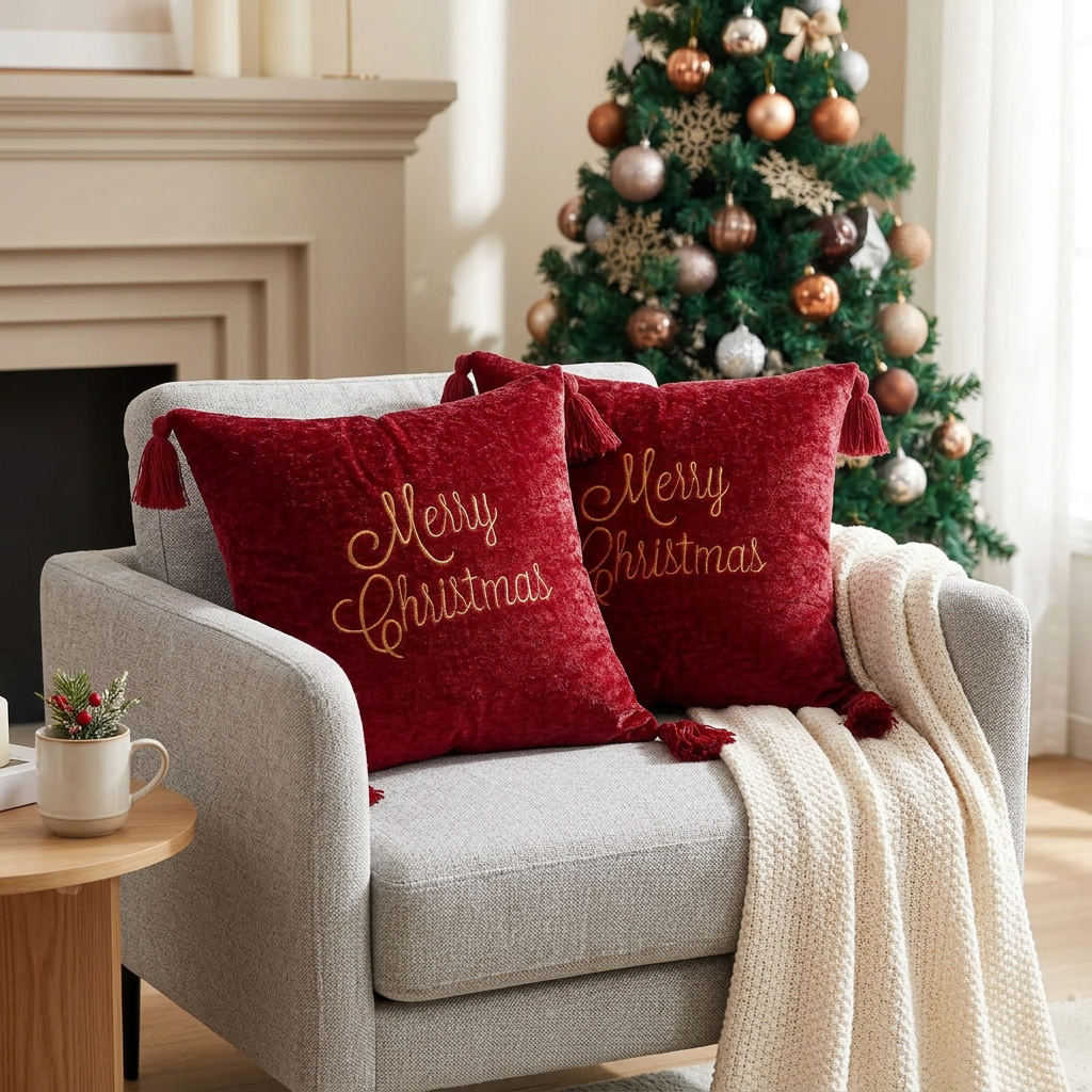 45 × 45cm Christmas Decorative Cushion Cover