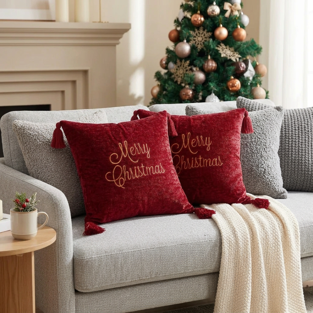 45 × 45cm Christmas Decorative Cushion Cover