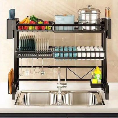 2 Tier Dish Drying Rack Standing Kitchen Organizer