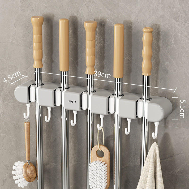 Non-Slip Wall-Mounted Mop Holder