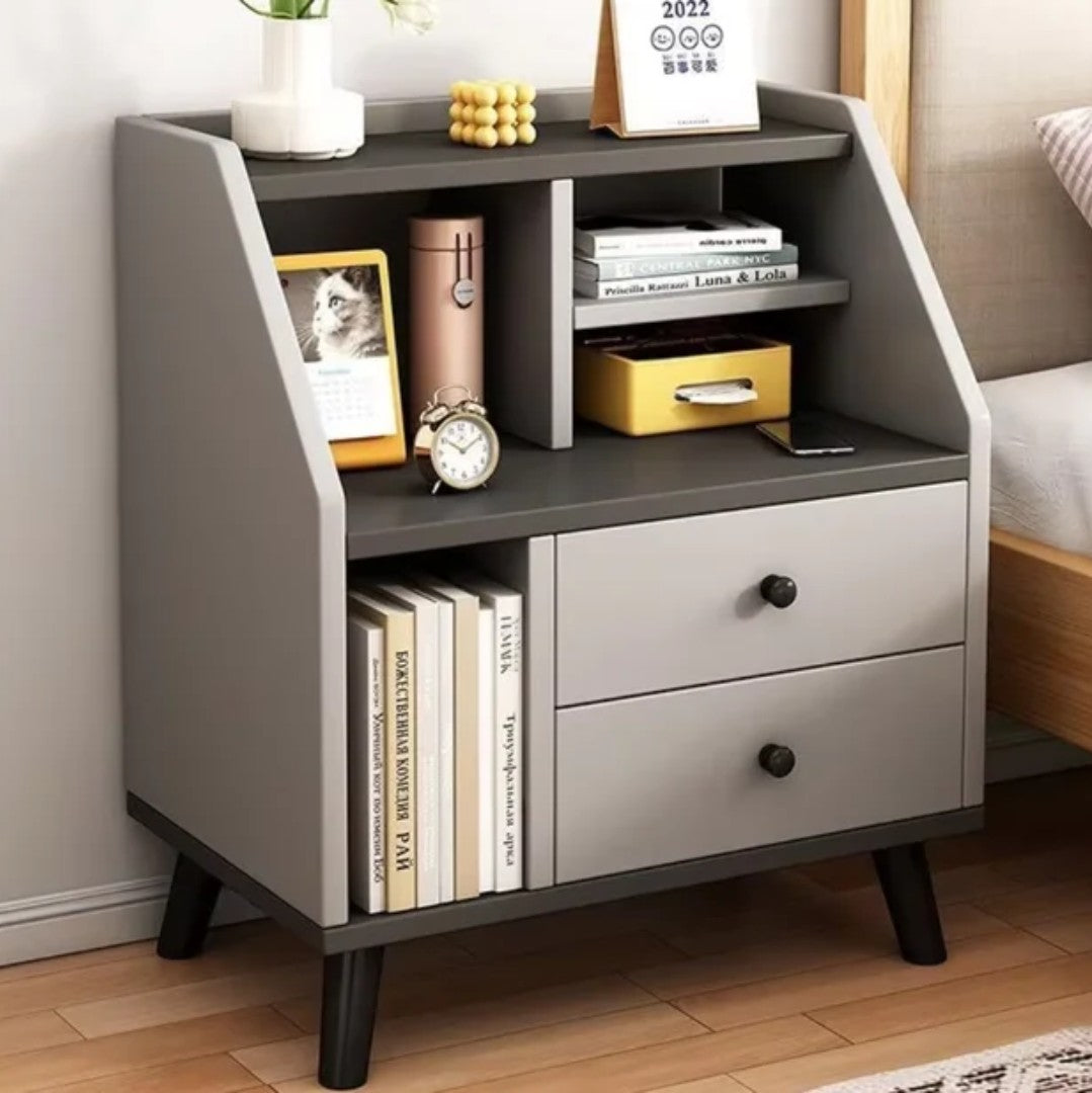 Nordic Minimalist Bedside Table with Storage Drawer