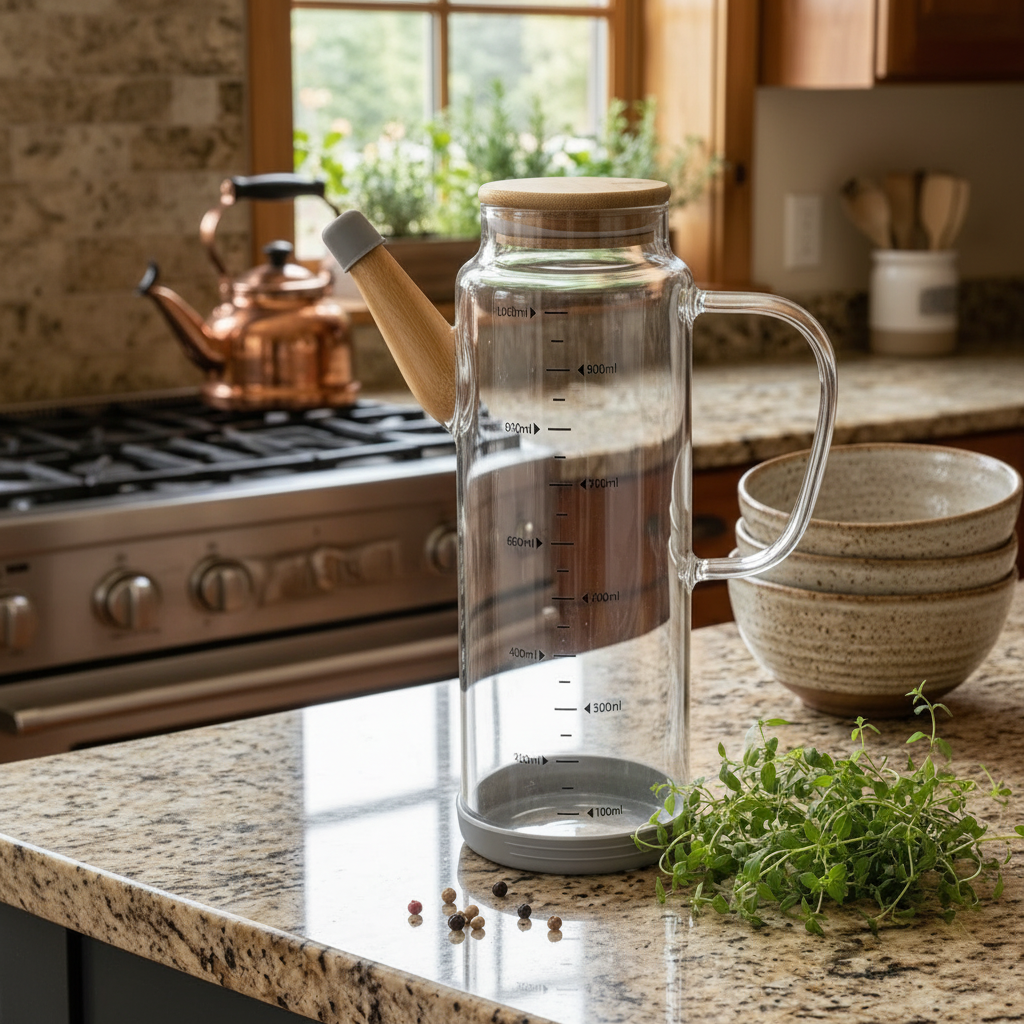 1L Glass Oil & Vinegar Dispenser