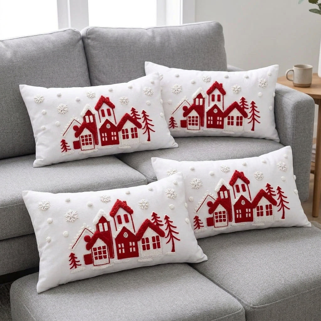 30 × 50cm Embroidered Christmas Cushion Made from High-Quality Fabric for Festive Home Décor available in Nairobi, Kenya